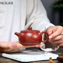 Bule de chá roxo de argila yixing autêntico, bule para chá dahongpao artesanal, personalizado, bueiro, 150ml 2024 - compre barato