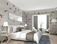 Customize Modern Murals Vintage Hand Drawn Dragonfly Whole house Wallpaper 3D photo bedroom Wallpaper Mural backdrop Decor 2024 - buy cheap