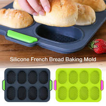 Household Silicone Baking Mold DIY Non-stick Cake Baguette French Bread Burger Muffin Mould Pan Tray Household Kitchen Cake Tool 2024 - buy cheap