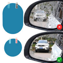 Anti Fog Car Sticker Car Mirror Window Clear Film Car Rearview Mirror Protective Film Waterproof 2 Pcs/Set 2024 - купить недорого
