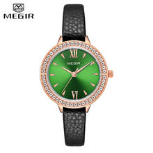 2022 MEGIR Ladies Luxury Brand Watch Leather Simple Quartz Women Waterproof Wristwatch Lady Fashion Casual Watches Female Clock 2024 - buy cheap