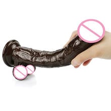 26 Cm Super Long Realistic Dildo Sex Toys for Woman Strong Suction Cup Black Big Dildo Flexible Huge Penis Textured Shaft 2024 - buy cheap