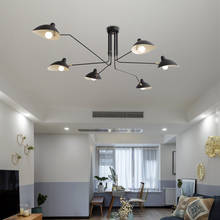 Lustre moderno de teto pendente com hastes articuladas, estilo aranha, para sala de estar, quarto, decoração artística, montagem embutida 2024 - compre barato
