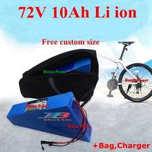 72V 10ah lithium ion Triangle battery 72V li ion 18650 BMS for 1500w 2000w Motorcyle scooter E bike bicycle + 2A Charger + bag 2024 - buy cheap