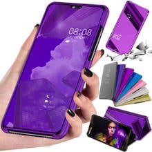 Leather Case For Samsung Galaxy A51 A71 A12 A21S Case For Samsung A72 A52 A42 A32 5G A31 Smart Case Flip Mirror Cover coque etui 2024 - buy cheap