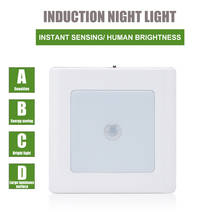 Luz LED nocturna con Sensor de movimiento para debajo del armario, lámpara de pared inalámbrica para cocina, con batería 2024 - compra barato