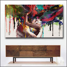 Love Kiss Oil Painting Canvas Art Painting For Living Room Wall Decor Hd Printed Canvas Poster Decorative Pictures Abstract Pain 2024 - buy cheap