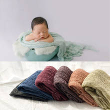 Adereços para fotografia de bebê, cobertor macio de algodão para enfaixar recém-nascido, estúdio fotográfico 2024 - compre barato