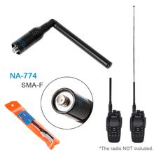 NA774 SMA-F Telescopic UHF/VHF Walkie Talkie Foldable Antenna for Baofeng UV5R X6HA 2024 - buy cheap