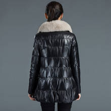 300% real casaco de pele carneiro feminino vison gola de pele para baixo jaqueta 2020 inverno jaqueta feminina jaquetas de couro genuíno 4xl my3672 2024 - compre barato