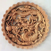 Art Decoration Chinese Hand-carved Dragon Statue With Camphor Wood Wall Sculpture Zodiac Animal Statue 2024 - buy cheap