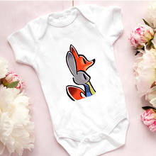 Mono con gráfico de Rick the Fox Judy the Rabbit para recién nacidos, monos bonitos de tendencia de moda, ropa de bebé de dibujos animados, mono infantil Zootopia 2024 - compra barato