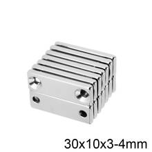 5~100PCS 30x10x3-4 Powerful N35 Magnets hole 4mm Small Sheet Magnet 30mmx10mmx3mm-4mm Neodymium Magnet 30*10*3-4 30x10x3-4mm 2024 - buy cheap