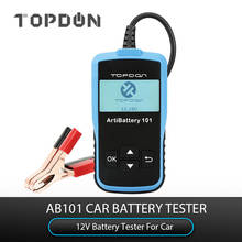 TOPDON AB101 Car Battery Tester 12V Voltage Battery Test Automotive Charger Analyzer 2000CCA Car Cranking Charging Circut Tester 2024 - buy cheap