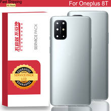 100% Carcasa Trasera Original para Oneplus 8T, cubierta trasera de cristal de batería para One Plus 8T, funda trasera con logotipo 2024 - compra barato