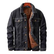 Mcikkny Winter Men's Warm Thick Outwear Coats Fleece Lined Thermal Windbreak Denim Jackets For Male Plus Size M-5XL 2024 - buy cheap