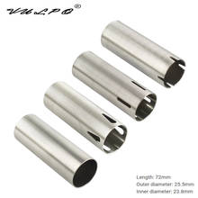 VULPO Full Threaded Stainless Steel Cylinder For Airsoft AEG V.2/3 Gearbox 2024 - buy cheap