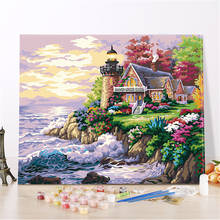 Dream By The Sea Paintings By Numbers DIY Pictures Oil Coloring By Numbers Set Gift Drawing By Numbers Canvas Decor New Arrivals 2024 - buy cheap