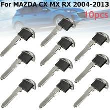 10x entrada remota inteligente chave de emergência fob sem corte lâmina inserção para mazda 3 5 6 cx 5 7 9 MX-5 RX-8 2024 - compre barato