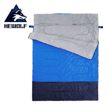 Hewolf saco de dormir, envelope adulto para uso externo, acampamento, hotel, septo, viagem, pode ser dividido em duas separações, saco único 2024 - compre barato