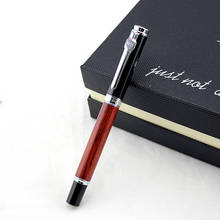 Jinhao 8802 caneta fonte de metal, elegante, com caneta de presente de metal, 0.5mm, de madeira, material de escritório, escolar, de luxo, canetas de tinta fina 2024 - compre barato