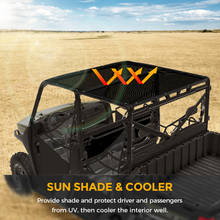 UTV Ranger XP 1000 Soft Top Window Net Mesh Sun UV Protection 2017-2021 For Polaris Ranger XP 1000 Crew 4 Doors 2024 - buy cheap