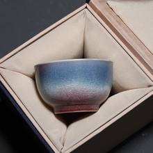 70/90ml forno mudança cerâmica xícara de chá kung fu conjunto de chá mestre copos porcelana xícara de chá pequena tigela de chá caixa de presente utensílios de chá decoração 2024 - compre barato