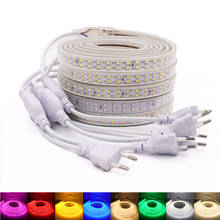 Tira de luces LED impermeable de alto brillo, cinta de luz LED Flexible de 2835 V, 220V, IP67, color azul, rosa, rojo, verde y blanco, 240 2024 - compra barato