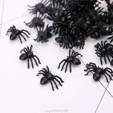 50Pcs Small Black Plastic Fake Spider Toys Funny Joke Prank Props Halloween Decor Indoor Outdoor  M09 21 Dropshipping 2024 - buy cheap