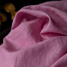 Quality flax fabric Cherry Blossom powder color tissu Top grade robe dress pants shirt coat material 2024 - buy cheap