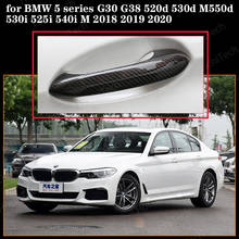 Для BMW 5 серии G30 G38 520d 530d M550d M 2018 2019 20 автомобильный Стайлинг наружная дверная ручка Pull 100% Настоящее углеродное волокно Чехол Декор 2024 - купить недорого