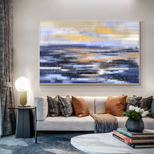 Pintura abstrata texturizada à mão, pintura a óleo em tela, bonita pinturas de paisagem, moderna, pintura de arte de parede para decoração de casa 2024 - compre barato