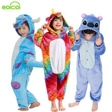 Children Set kigurumi Pajamas Animal Panda Unicorn Panda Pyjamas Kids Boys Girls Sleepwear Onesies winter Christmas homewear 2024 - buy cheap