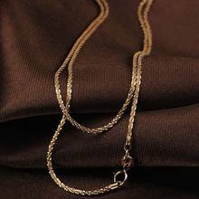 Pure 18k Rose Gold Chain Women Luck 1.3mmW Full Star Link Chain Necklace 43cm 1.8-2.1g 2024 - buy cheap