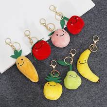 Pingente de boneca de pelúcia, brinquedo educativo fofo de frutas maçã chaveiro suporte bolsa de celular decoração crianças presentes 2024 - compre barato