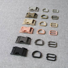50 sets 15mm 20mm 25mm Metal side release belt buckle D ring straps slider for dog collar bag DIY sewing accessories hardware 2024 - buy cheap