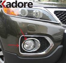 For KIA Sorento 2009 2010 2011 2012 ABS Chrome Front Fog Light Lamp Cover Trim Foglight Frame Trims Accessories Car Styling 4pcs 2024 - buy cheap