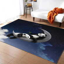 Alfombras Luna, cielo nocturno, Estrella Panda, para cama, habitación, hogar, sala de estar, mesita de noche 2024 - compra barato