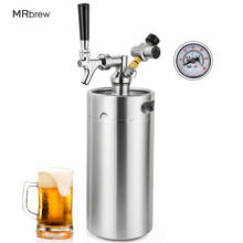 Stainless Steel 2/3.6/4/5L Mini Beer Keg Growler With Tap Faucet & Co2 Injector Wine Dispenser Kit Homebrew Tools 2024 - buy cheap