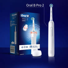 Oral B-cepillo de dientes eléctrico Pro 2000 para adultos, recargable, lavable, electrónico, para blanquear los dientes, con temporizador 2024 - compra barato