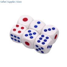 6Pcs/Lot 10mm Drinking Dice Acrylic White Round Corner Hexahedron Dice Club Party Table Playing Games RPG Dice Set 2024 - buy cheap