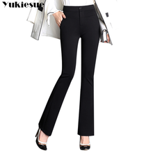 Office work summer 2020 solid women's pants female high waist skinny flare pants capris for women trousers woman clothes 2024 - buy cheap