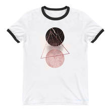 Camiseta feminina verão moda arte geometria impressão t camisa femme rosa círculo feminino camisa harajuku roupas estéticas 2024 - compre barato