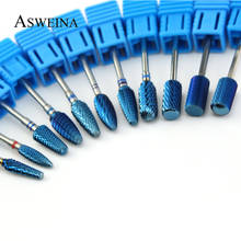 ASWEINA 11 Тип синий вольфрамовый твердосплавный фреза для ногтей, фреза для маникюра, аксессуары для маникюра 2024 - купить недорого