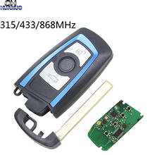 Mando a distancia de 3 botones, 315MHz YGOHUF5662,434MHz HUF5767,868 MHz HUF5661 para BMW 5 7 F Series 2009-2016 EM / BDC CAS4 + azul 2024 - compra barato