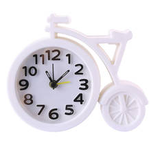 Criativo relógio despertador da bicicleta crianças estudante de cabeceira despertador bonito em forma de bicicleta desktop número relógio digital ornamento 2024 - compre barato