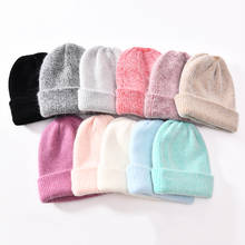 2017 New Winter Hat for Women Rabbit Cashmere Knitted Beanies Thick Warm Vogue Ladies Wool Angora Hat Female Beanie Hats 2024 - buy cheap