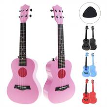 Ukulele acústico colorido uke, guitarra havaiana de 4 cordas, instrumento para crianças e iniciante de música, 23 musical 2024 - compre barato