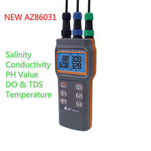 Atualizado digital medidor de qualidade da água dissolvido oxigênio tester medidor de ph condutividade salinidade temperatura saltiness medidor az86031 2024 - compre barato