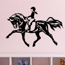 Vinyl Wall Decal Riding Horse for Girls Bedroom Wall Decoration Sticker Sport Removable Home Decor Mural Wallpaper Kids Room P90 2024 - buy cheap
